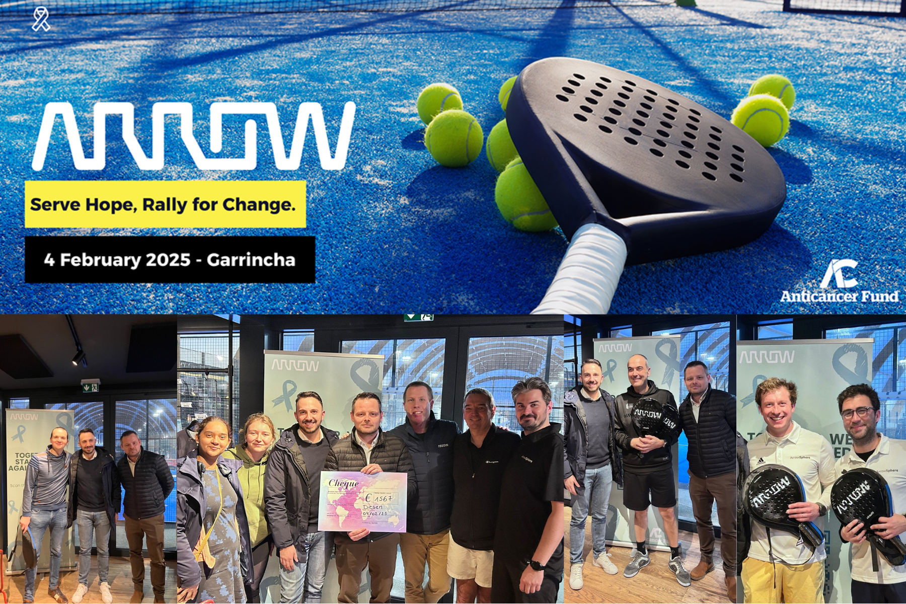 Arrow fundraising for Anticancer Fund