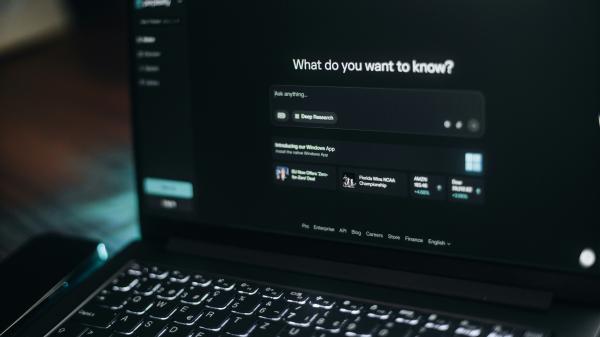 Picture of AI search on screen