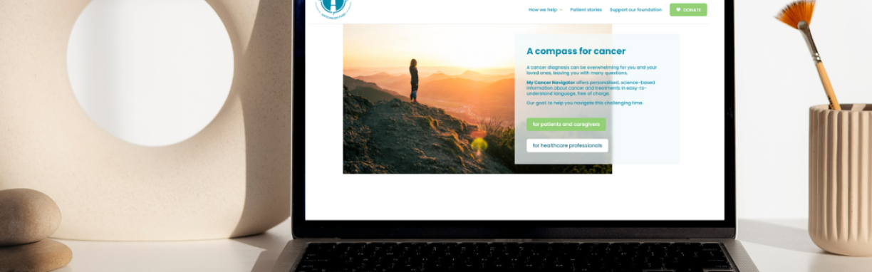 This is the homepage of the website of My Cancer Navigator